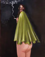 Smiling Smoker by George Condo, 2006, oil on canvas, offered Jun 2013