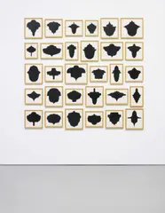 Allan McCollum, Collection of Thirty Drawings, 1988-1991, pencil on museum board in blonde wood frames