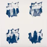Nate Lowman, Untitled (Bullet Holes), 2006, paint and inkjet on canvas