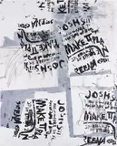 Josh Smith, Untitled, 2006, acrylic and paper on wood