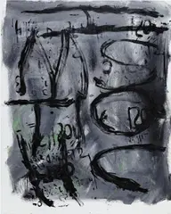Untitled (#3) by Josh Smith, 2006, silkscreen and oil on canvas, offered Jun 2013