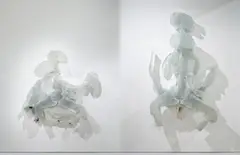 Roger Hiorns, Untitled, 2010, polyurethane, polyester, brain matter (in 2 parts)
