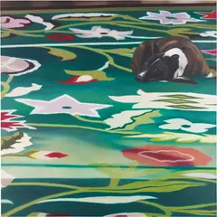 Untitled (Dog) by Karin Kneffel, 2003, oil on canvas, sold Jun 2013