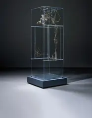 David Altmejd, Untitled, 2005, wood, plywood, perspex, gold chain, Plexiglas, glue