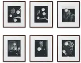Cerith Wyn Evans, Untitled („Portrait of Greatness“ after Y. Karsh), 2006, 6 cut-outs on book page in artist’s frame