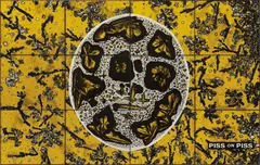 Gilbert&George, Piss on Piss, 1996, 12 hand-dyed photographs in artist's metal frames