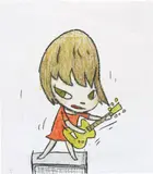 Untitled by Yoshitomo Nara, 2007, colour pencil on envelope, sold Jun 2013