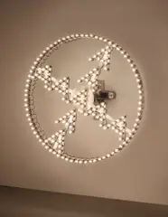 Carsten Höller, A-Rad, 1997, steel, lightbulbs, motor
