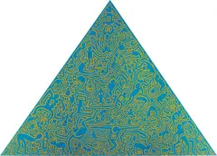 Pyramid by Keith Haring, 1989, silkscreen on anodized aluminum, sold Jun 2013