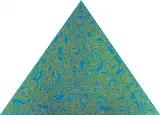Keith Haring, Pyramid, 1989, silkscreen on anodized aluminum