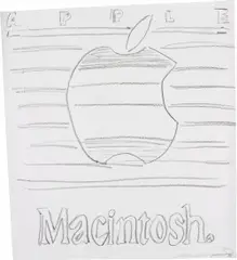 Apple Macintosh by Andy Warhol, 1985, graphite drawing on HMP paper, sold Jun 2013