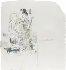 Untitled by Jean-Michel Basquiat, 1986, pencil, ink and coloured pencil on paper, offered Jun 2013