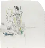 Jean-Michel Basquiat, Untitled, 1986, pencil, ink and coloured pencil on paper