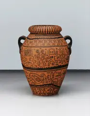 Keith Haring, Untitled, 1984, ink on terracotta vase