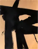 Franz Kline, Composizione astratta, 1958, tempera on cardboard