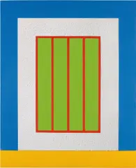 White Prison by Peter Halley, 2002, acrylic and Roll-A-Tex on canvas, offered Jun 2013