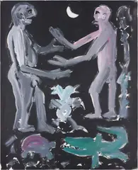 Venlon 3 by A. R. Penck, 1991, acrylic on canvas, offered Jun 2013