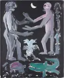 Venlon 3 by A. R. Penck, 1991, acrylic on canvas, offered Jun 2013