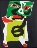 Karel Appel, Untitled, 1971, acrylic and paper on canvas