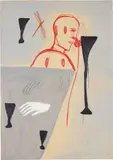 Untitled by Mimmo Paladino, 1990, oil, pencil and crayon on board, offered Jun 2013