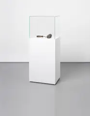 Gavin Turk, Bronze Roller, 1998, cast bronze, glass vitrine