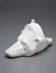 Richard Jackson, Two Heads (white version), 2002, resin