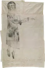 Kiki Smith, Untitled, 2001, ink and pencil on Nepalese collage paper