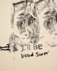 Marilyn Will Be Dead Soon by Nate Lowman, 2011, alkyd on canvas, offered Oct 2013