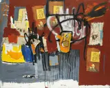 Jean-Michel Basquiat, Untitled, 1981, acrylic, spray paint, oilstick and Xerox collage on canvas