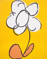 Flower by Andy Warhol, 1985, synthetic polymer and silkscreen ink on canvas, sold Oct 2013