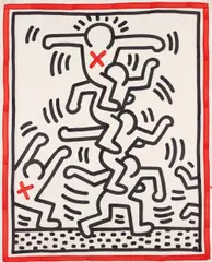 Untitled by Keith Haring, 1984, Sumi ink on paper, sold Oct 2013