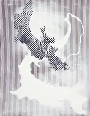 Untitled by Sigmar Polke, 1993, acrylic, dispersion on fabric, sold Oct 2013