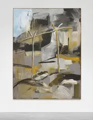Muschel 2 by Albert Oehlen, 1982, acrylic and metallic spray paint on linen, sold Oct 2013