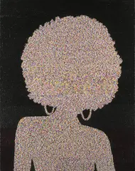 Farhad Moshiri, Natural, 2012, embroidery on canvas on panel