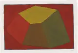 Flat-top pyramid by Sol LeWitt, 1988, gouache on paper, offered Oct 2013