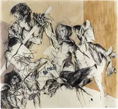 Ahmed Alsoudani, We Die Out of Hand, 2007, charcoal, pastel, gouache, graphite and acrylic on paper