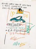 Untitled by Jean-Michel Basquiat, 1981, oil and wax crayon on paper, offered Oct 2013