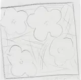 Andy Warhol, Small Flower, charcoal on paper