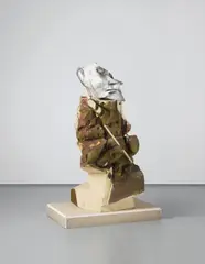 Mixed Messenger by Matthew Monahan, 2007, foam, wax, pigment, wood, charcoal, paper, drywall, offered Oct 2013