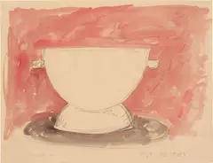 Pot de Feu by Thomas Schütte, 1989, charcoal and watercolour on paper, sold Oct 2013
