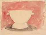 Thomas Schütte, Pot de Feu, 1989, charcoal and watercolour on paper