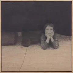 Untitled by David Noonan, 2007, silkscreen on linen in artist’s wooden frame, offered Oct 2013