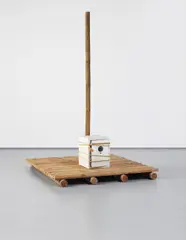 Elmgreen & Dragset, Powerless Structures, Fig 80, 1999, wood, rope, metal safe