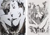 Kendell Geers, Two works: (i) Demon est Deus Inversus 24, 2011; (ii) La Sainte Vierge, 2004, (i) indian ink on Plexiglass mirror;(ii) watercolour on paper