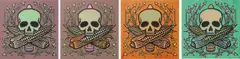 Mykola Matsenko, Love to a coffin (Polyptych), 2012, acrylic, marker on canvas