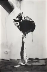 Black Fist by Robin Rhode, 2007, black and white fiber print, sold Oct 2013
