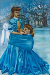 Dawn Mellor, The Wake Up Call (Judy Garland), 2003, oil and acrylic on canvas