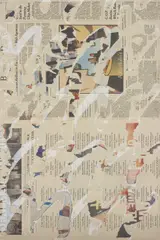 Untitled by Nikolas Gambaroff, 2011, acrylic and collage on canvas, sold Dec 2013