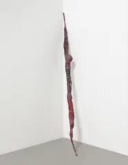Jim Lambie, Psychedelic Soul Stick, 2001, bamboo cane, wire, colored thread and mixed media