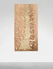 Gavin Turk, The Pedigree of Man, 2010, baked bread on wood in Perspex box frame on plywood